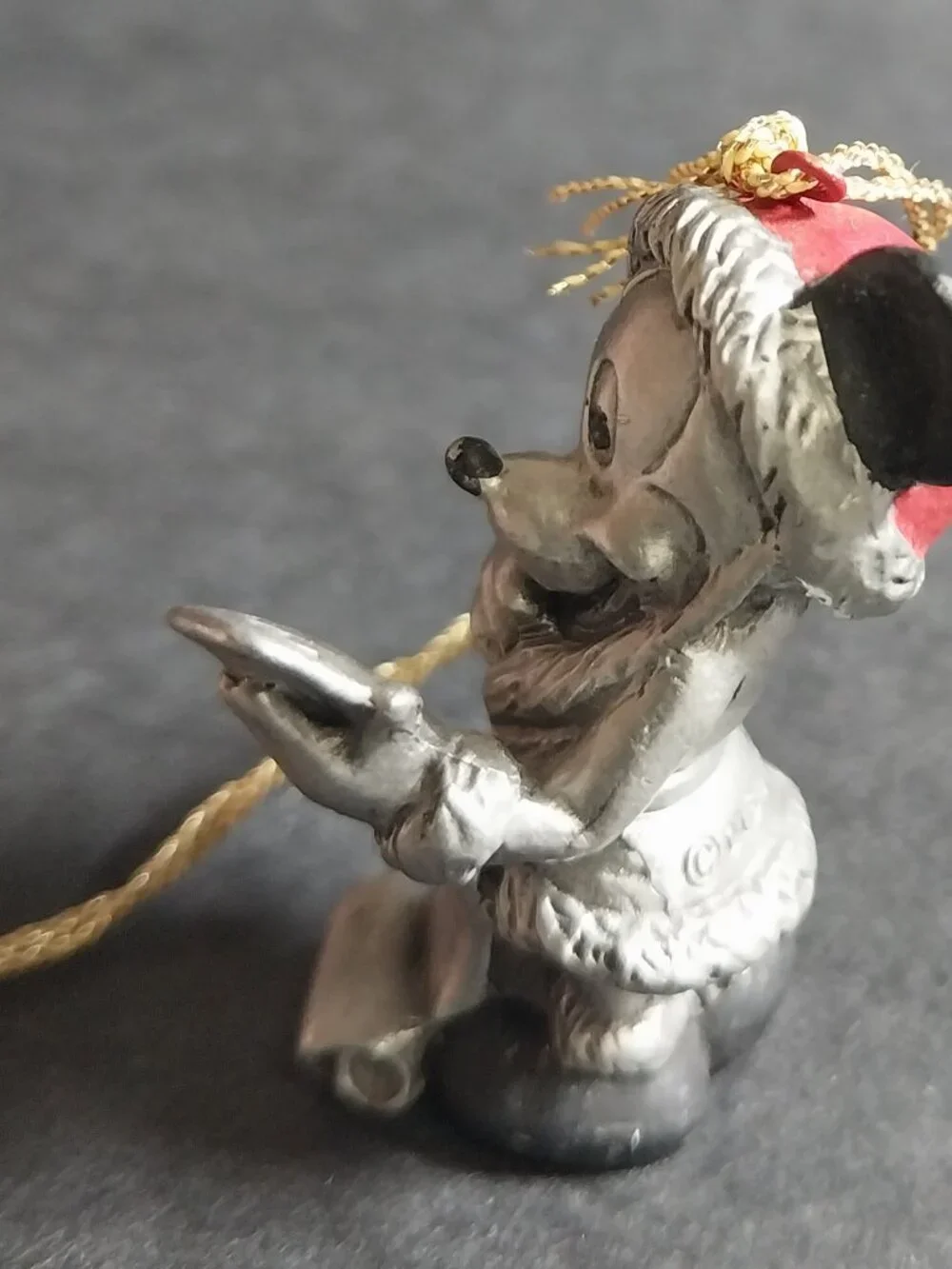 Disney 1988 Pewter Ornament Mickey Santa